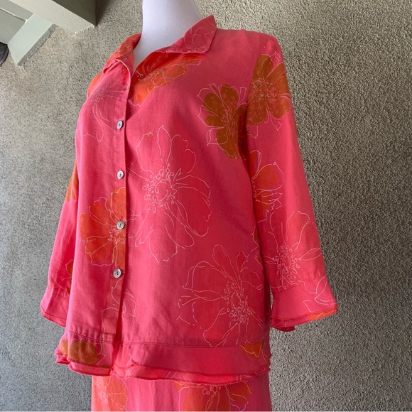 🔥5/$20🔥 “Erin” Linen Blouse and Skirt Set size 8 and 12 - Picture 8 of 13